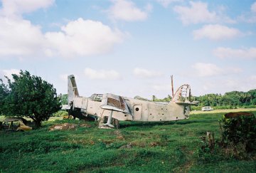 Crashed airplane, Grenada, Karibik