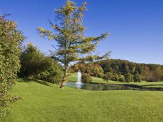 Golfclub Gut Rieden, Bayern, Am Starnberger See, Fontäne