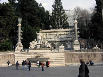 Piazza del popolo, Brunnen