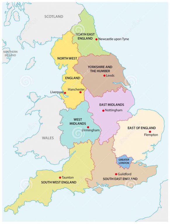 Englands Regionen